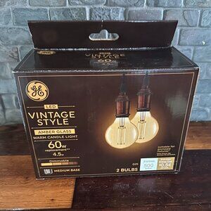 GE 60 -Watt EQ G25 Warm candlelight Dimmable LED Decorative Light Bulb 2 Pack